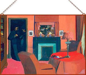 Félix Vallotton - La chambre rouge üvegkép, falikép