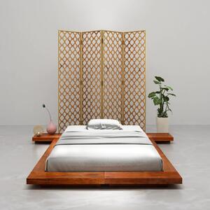 Japán stílusú tömör akácfa futon ágykeret 100 x 200 cm