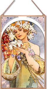 Alfons Mucha - Flower üvegkép, falikép