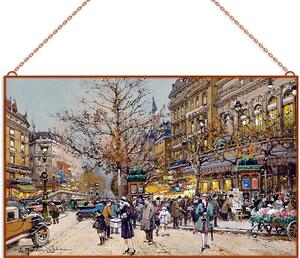 Eugène Galien-Laloue - Paris Boulevard Bonne Nouvelle üvegkép, falikép