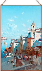 Wilhelm von Gegerfelt - Italian Village by the Coast üvegkép, falikép