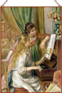 Renoir-Young Girls at the Piano üvegkép, falikép