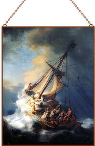 Rembrandt - Christ in the Storm üvegkép, falikép