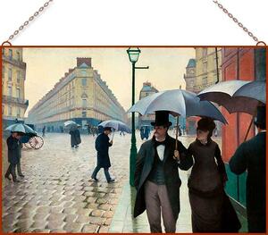 Gustave Caillebotte - Paris Street Rainy Day üvegkép, falikép