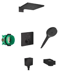 Hansgrohe Raindance E - Zuhanyszett 300 termosztáttal, rejtett beépítéshez, fekete 27918670