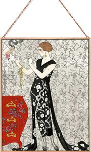 George Barbier - Fumée Robe du soir, de Beer üvegkép, falikép