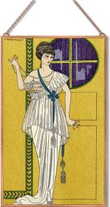 George Barbier - Grande robe du soir III. üvegkép, falikép