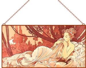 Alfons Mucha - Dusk üvegkép, falikép