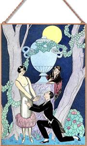 George Barbier - L’-Olsarice üvegkép, falikép