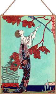 George Barbier - L’Oiseau-Volage üvegkép, falikép