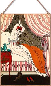 George Barbier - La-Belle-Matineuse üvegkép, falikép