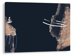 Kép - Sötétkék absztrakció (70x50 cm)