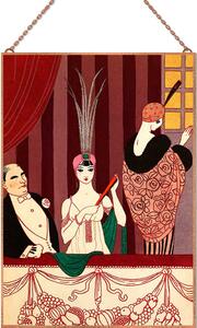 George Barbier - La Loge üvegkép, falikép