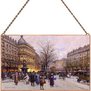 Eugène Galien-Laloue - Le Boulevard vers la Pont üvegkép, falikép