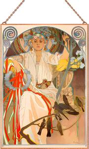 Alfons Mucha - Tavaszi fesztivál üvegkép, falikép