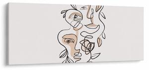 Kép - Line art arckezelés (120x50 cm)