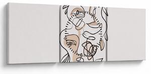 Kép - Line art arckezelés (órával) (90x30 cm)