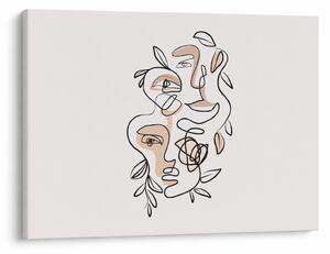 Kép - Line art arckezelés (70x50 cm)