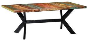 Tömör újrahasznosított fa étkezőasztal 200 x 100 x 75 cm