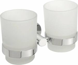SAPHO XR902 X-Round dupla üvegtartó, ezüst színű