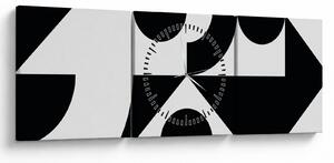 Kép - Geometriai absztrakció N⁰1 (órával) (90x30 cm)