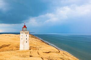 Fotográfia Rabjerg mile a lighthouse on the Danish coast, TT