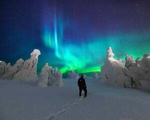 Fotográfia Aurora Borealis / Northern Lights, Iso-Syöte, Samuli Vainionpää