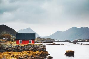 Fotográfia Small Red fisherman's house, Norway, Natalia Ivanova