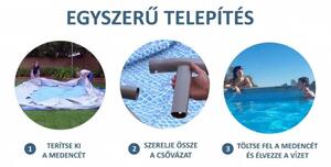 INTEX MetalPrism Set négyszögletű medence 400 x 200 x 100 cm (26788)