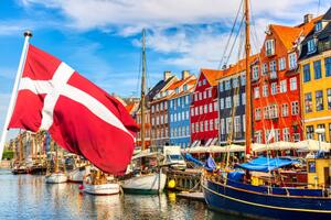 Fotográfia Copenhagen iconic view. Famous old Nyhavn, nantonov