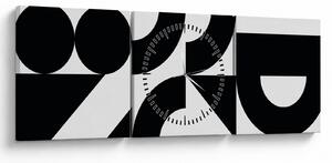 Kép - Geometriai absztrakció N⁰2 (órával) (90x30 cm)