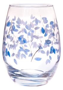 Kék virágok pohár, 420 ml