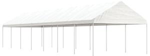 VidaXL fehér polietilén pavilon tetővel 15,61 x 4,08 x 3,22 m