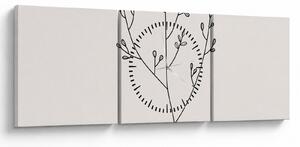 Kép - N⁰3 rét virága (órával) (90x30 cm)