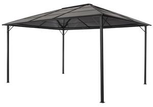 Fekete pavilon alumínium tetővel 4 x 3 x 2,6 m