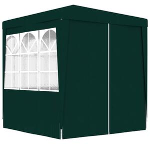 Zöld rendezvénysátor oldalfalakkal 2 x 2 m 90 g/m²
