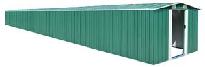 Zöld horganyzott acél kerti fészer 257 x 990 x 181 cm