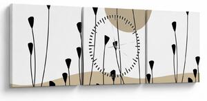 Kép - Grafikus rét N⁰2 (órával) (90x30 cm)