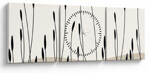 Kép - Grafikus rét N⁰3 (órával) (90x30 cm)