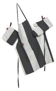 Konyhai készlet kötény, kesztyű és fogó termék színe fekete szövet mintás