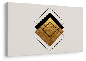 Kép - Absztrakció arany és fehér N⁰1 (90x60 cm)