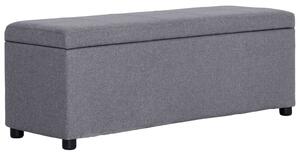 Világosszürke poliészter pad tárolórekesszel 116 cm
