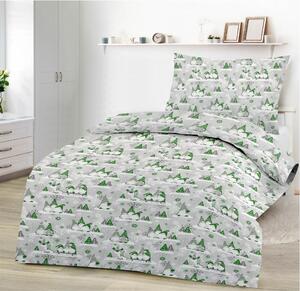 CHRISTMAS SCRATCH ZÖLD pamut ágynemű DeLuxe
