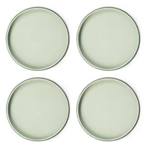 Zöld kőedény tányér készlet 4 db-os ø 22 cm Aura Rondo – Bonami Selection