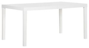 Fehér polipropilén kerti asztal 150 x 90 x 72 cm