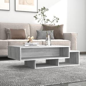 Szürke sonoma színű szerelt fa dohányzóasztal 105x55x32 cm