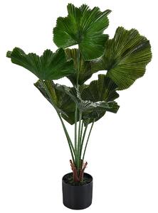 Műnövény RUFFLED FAN PALM 98 cm Zöld