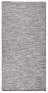 Barna-kék lapos szövésű kültéri szőnyeg 100 x 200 cm