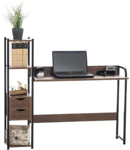 Widnes fiókos, polcos home office íróasztal 95 x 40 cm (fekete / fehér / dió / natúr szín opciók)
