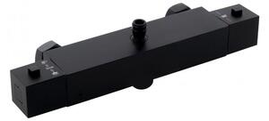 Erga Therm, falra szerelhető termosztatikus zuhanycsaptelep 150mm, fekete matt, ERG-YKA-BW.GB-THERM-BLK